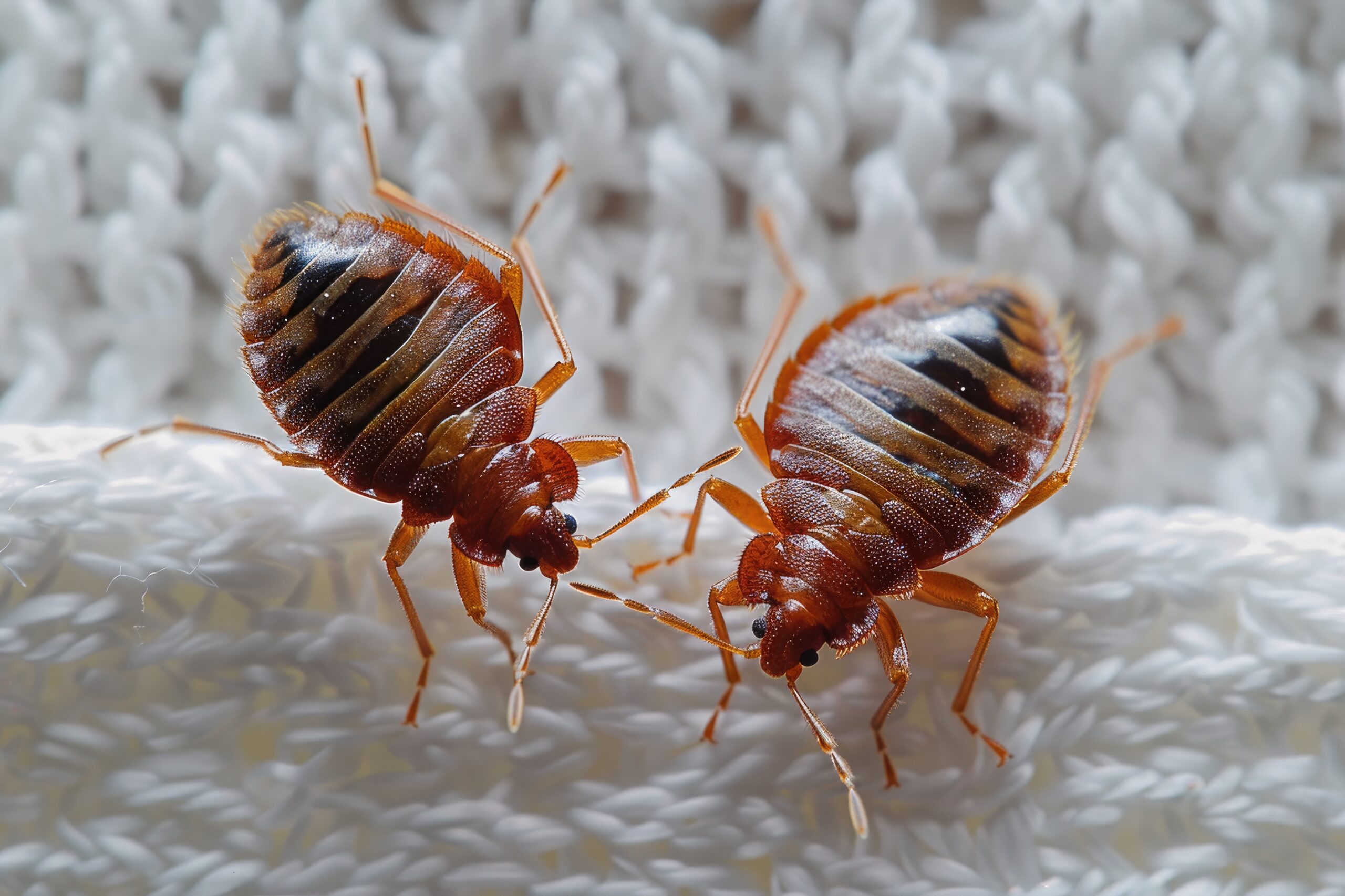 deux punaises de lit en gros plan